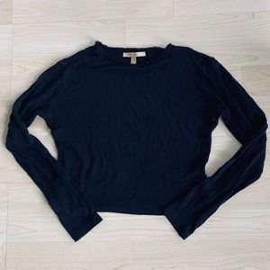 Zara Black Long Sleeve Crop